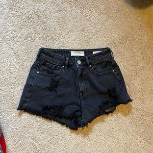 pacsun black jean shorts
